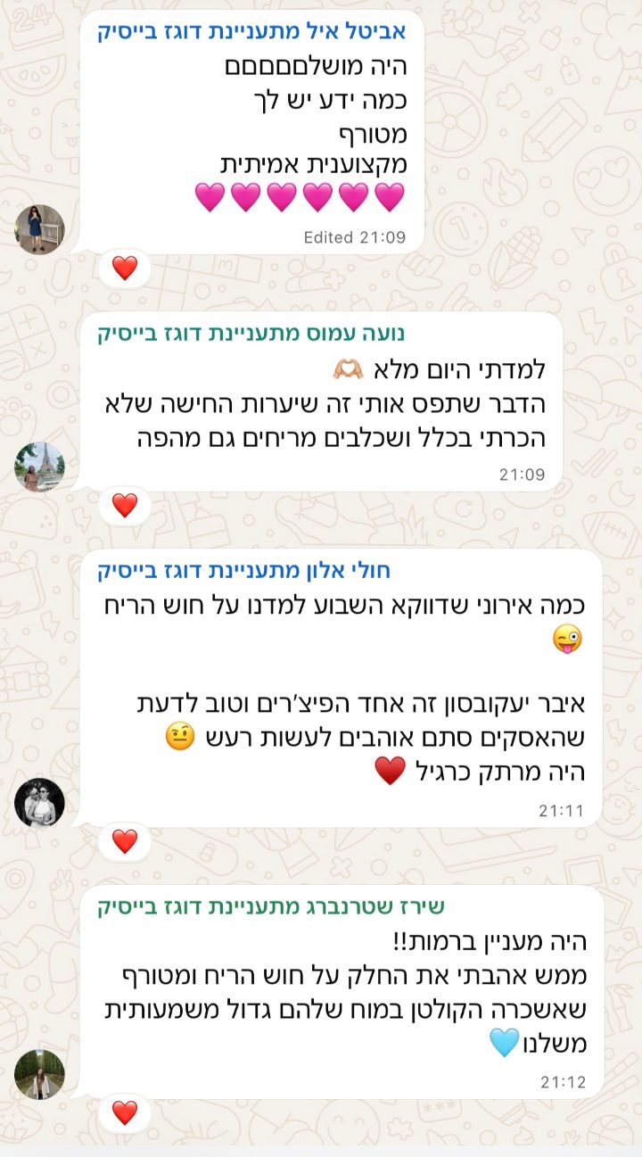 פידבק מבוגר הסדנה